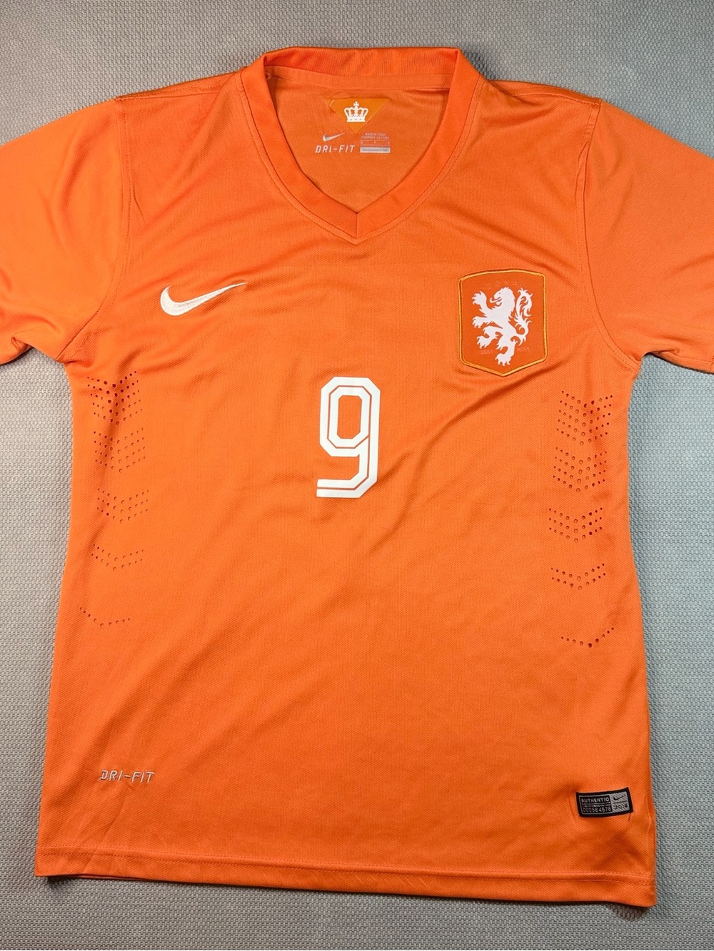 Nike Netherlands Holland Authentic Soccer Jersey #9 Van Persie 2014/2015 small